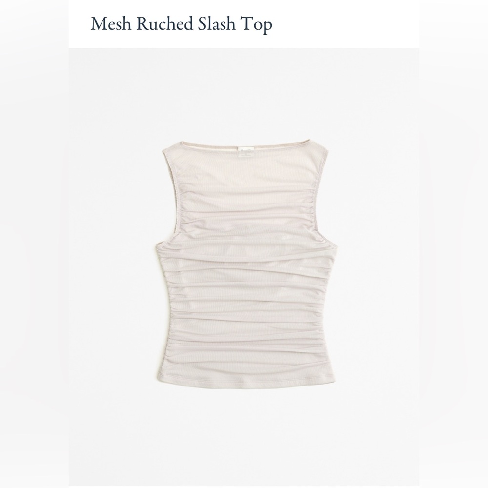 NWT Abercrombie & Fitch mesh ruched slash top size M
